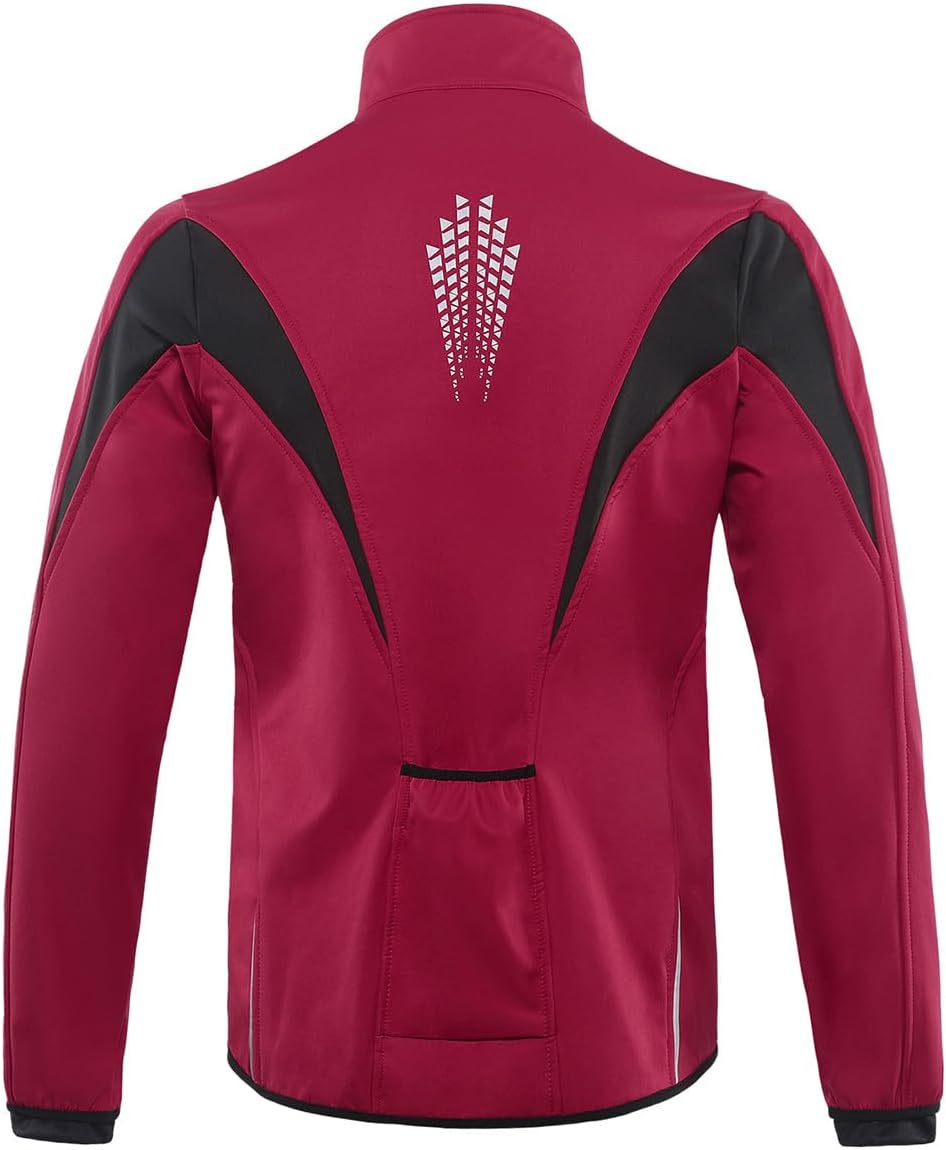 ARSUXEO Winter Warm UP Thermal Softshell Cycling Jacket Windproof Waterproof 15-k