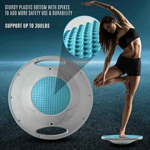 Yes4All Upgraded Wobble Balance Board, 16.34" TPE Non-slip, Stability Board for Home Gym, Standing Desk & Physical Therapy