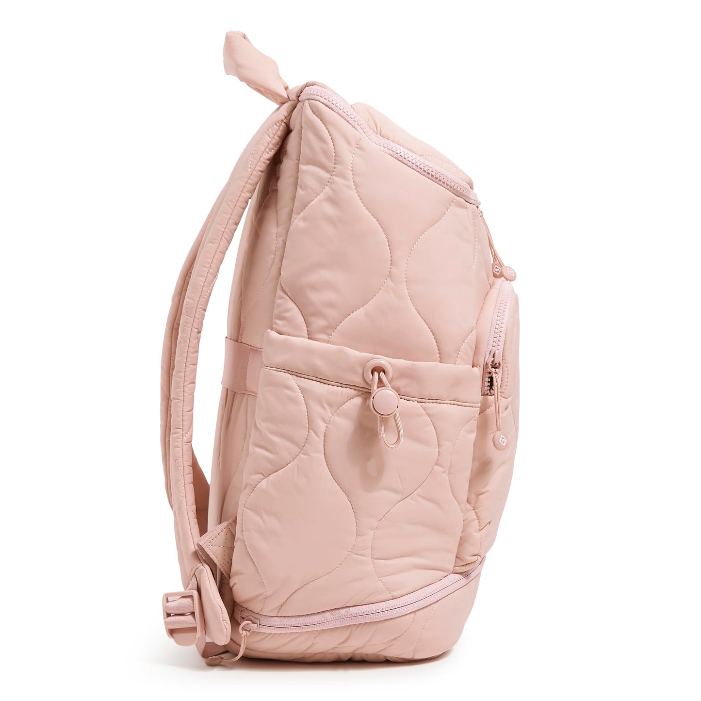 Vera Bradley Women's Featherweight Commuter Backpack Travel Bag, Rose Quartz, One Size