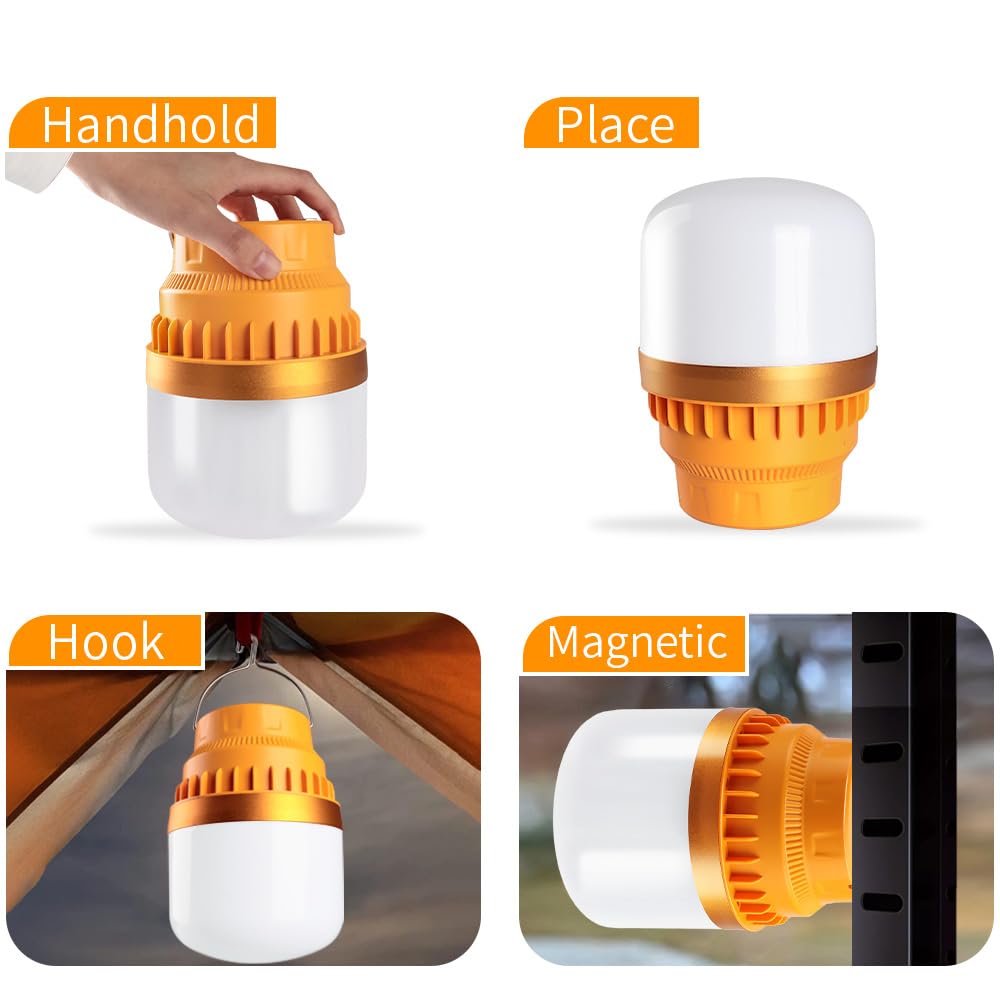 KINQILIN 3000LM Camping Lantern Rechargeable,20400mAh Power Bank,Remote Control,Strong Magnetic Suction ,Camping Essential ,IPX5 Waterproof Camping Lights with 3 Modes for Camping ,Power Outages