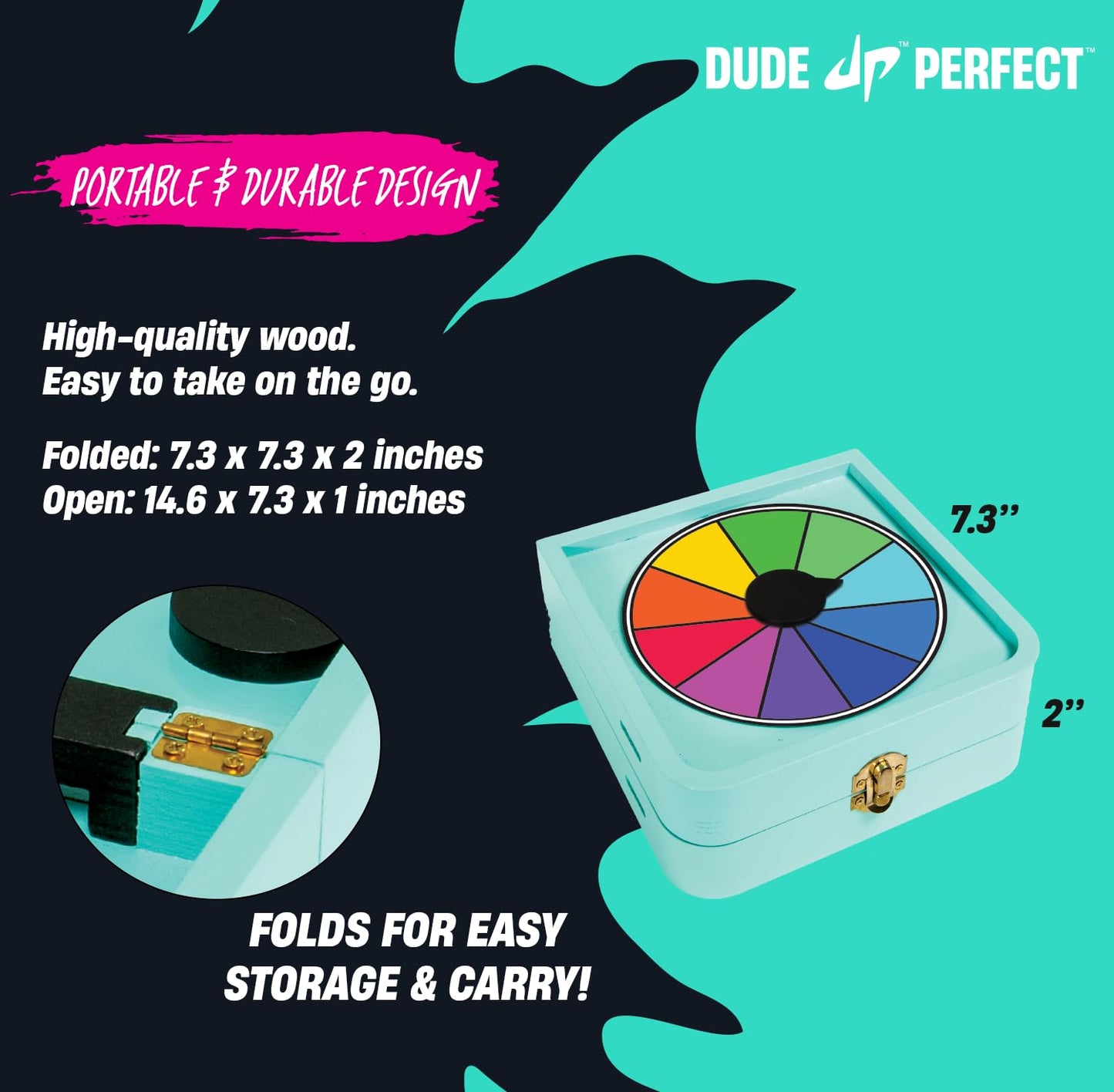 Dude Perfect Sling Puck & Checkers Game Set: Fast-Paced Action for Kids and Adults, Perfect for Family Game Nights, Parties, and Gifts, Ages 4+