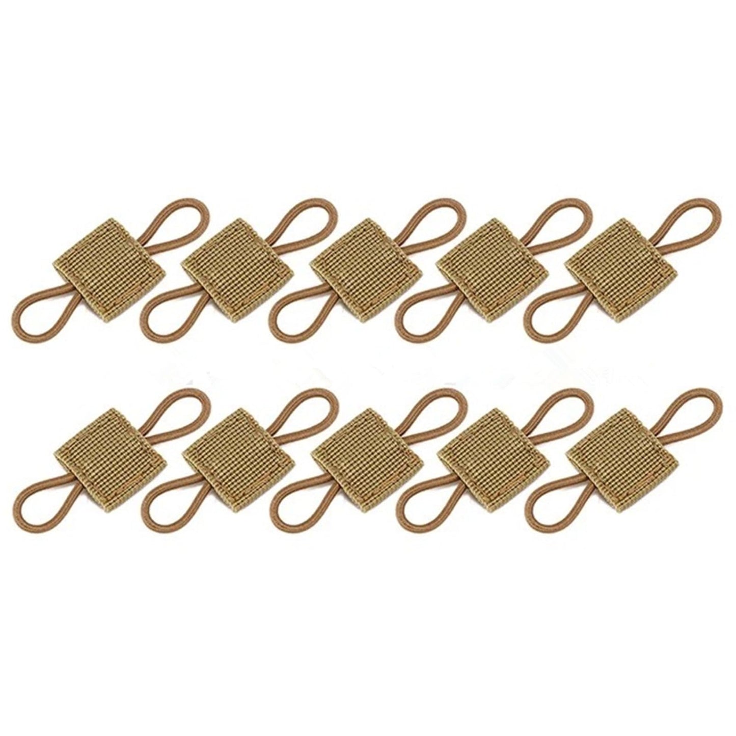20 Pieces Molle Accessories Tactical Binding Retainer Gear Holder Clip Molle Webbing Binding Ribbon Elastic Buckle Multipurpose for Fixed Tactical Gear,Tactical Backpack Vest Attachments (khaki)
