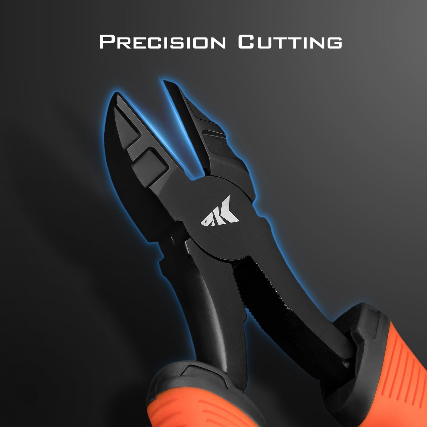 KastKing Paradox 6 inch Wire Cutters, Saltwater Resistant S45C Carbon Steel Fishing Tools, 6" Side Cutters with Ergonomic & No-Slip Grip Handle, Fishing Gear Cutting Pliers, Orange