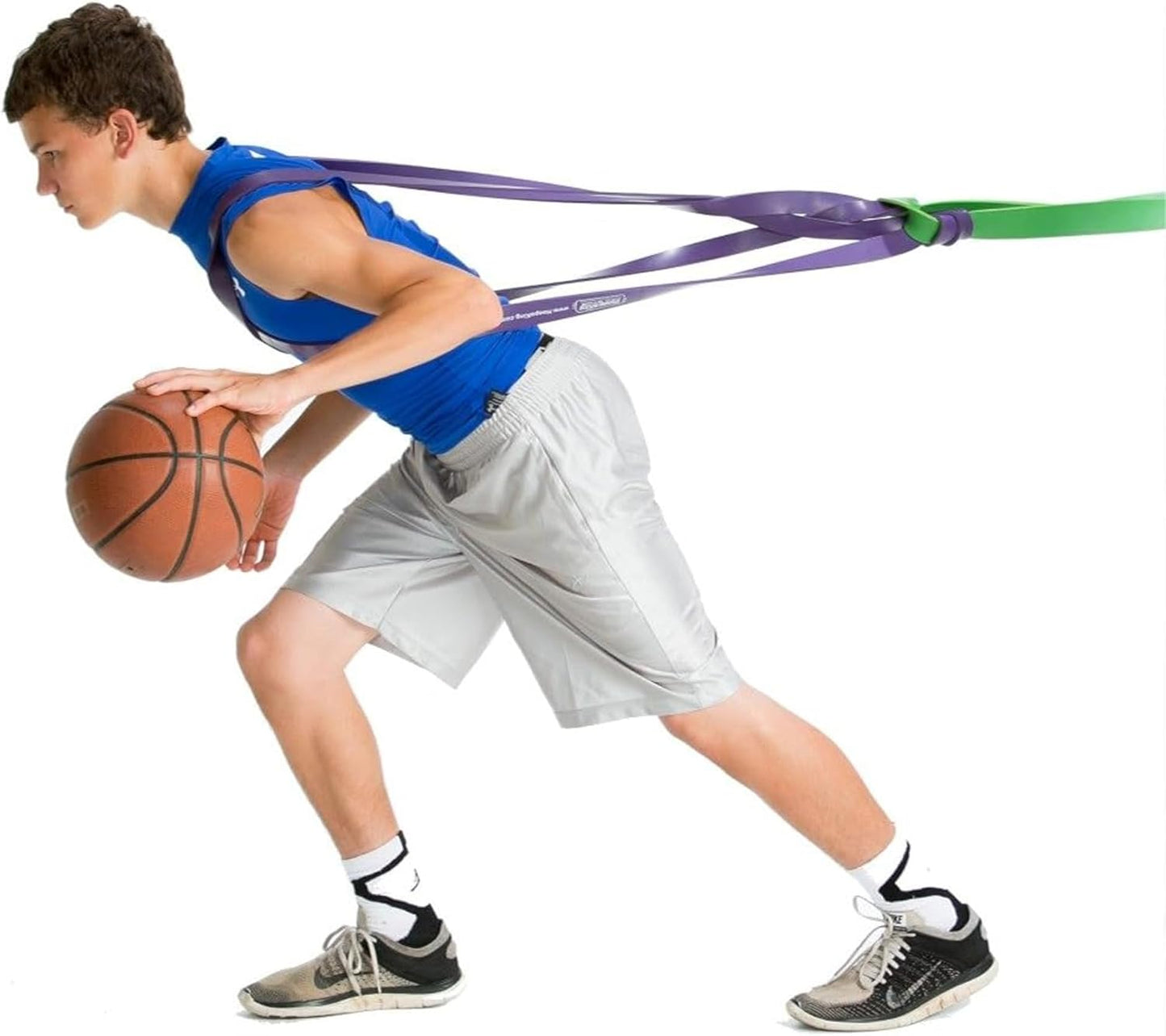 P.R.O. Bands for Basketball Resistance Bands Training (SINGLE Band - 4 Levels to Choose From | Perfect For Improving Dribble Explosiveness, Vertical Jump, Lateral Quickness, Stretching, Strength Train