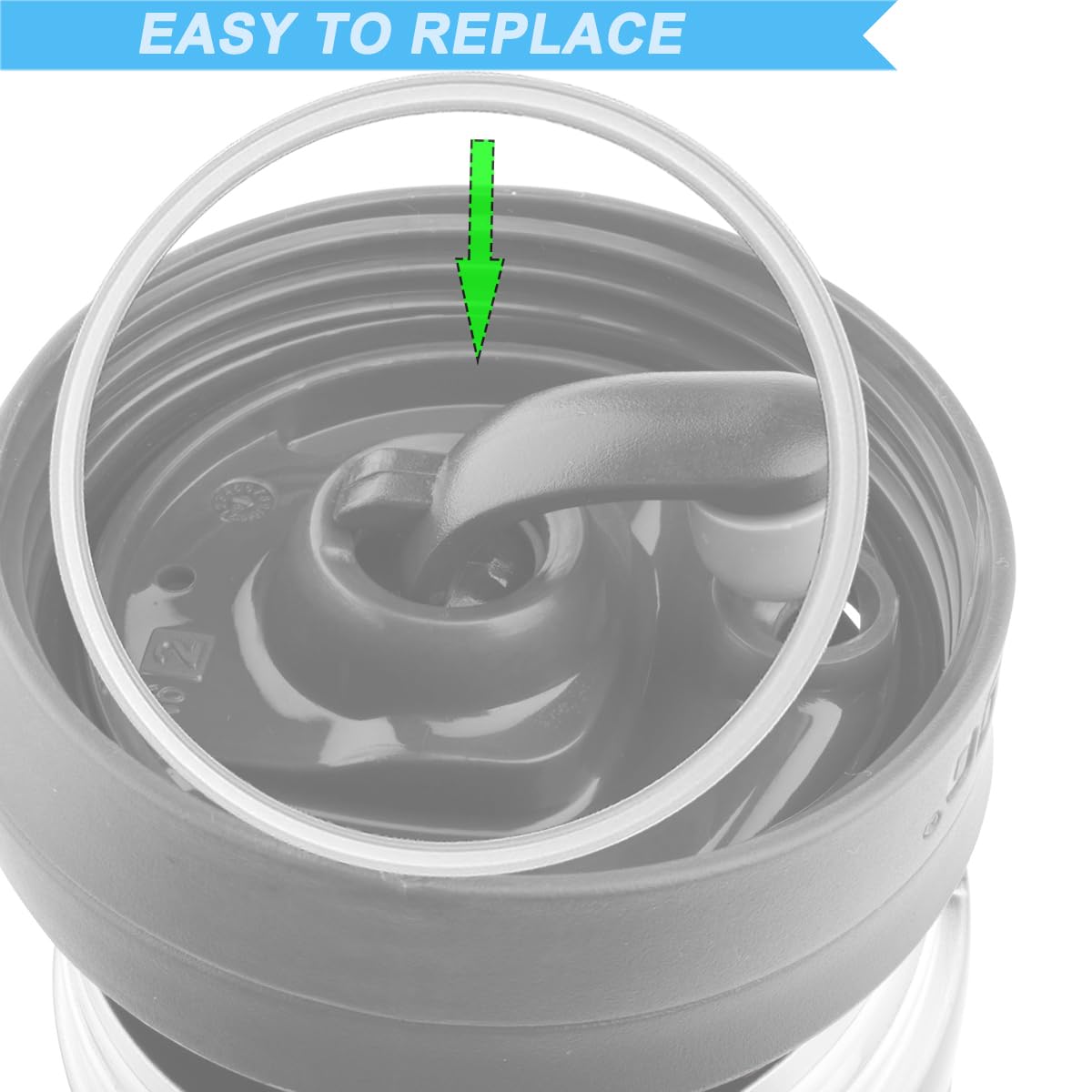 10 Pcs Replacement Gasket Rubber Lid Seals Compatible with 16 & 20 oz Contigo Snapseal Byron Travel Mug Ring, Silicone Leak-Proof Replacement Part for Contigo Coffee Travel Tumbler, White
