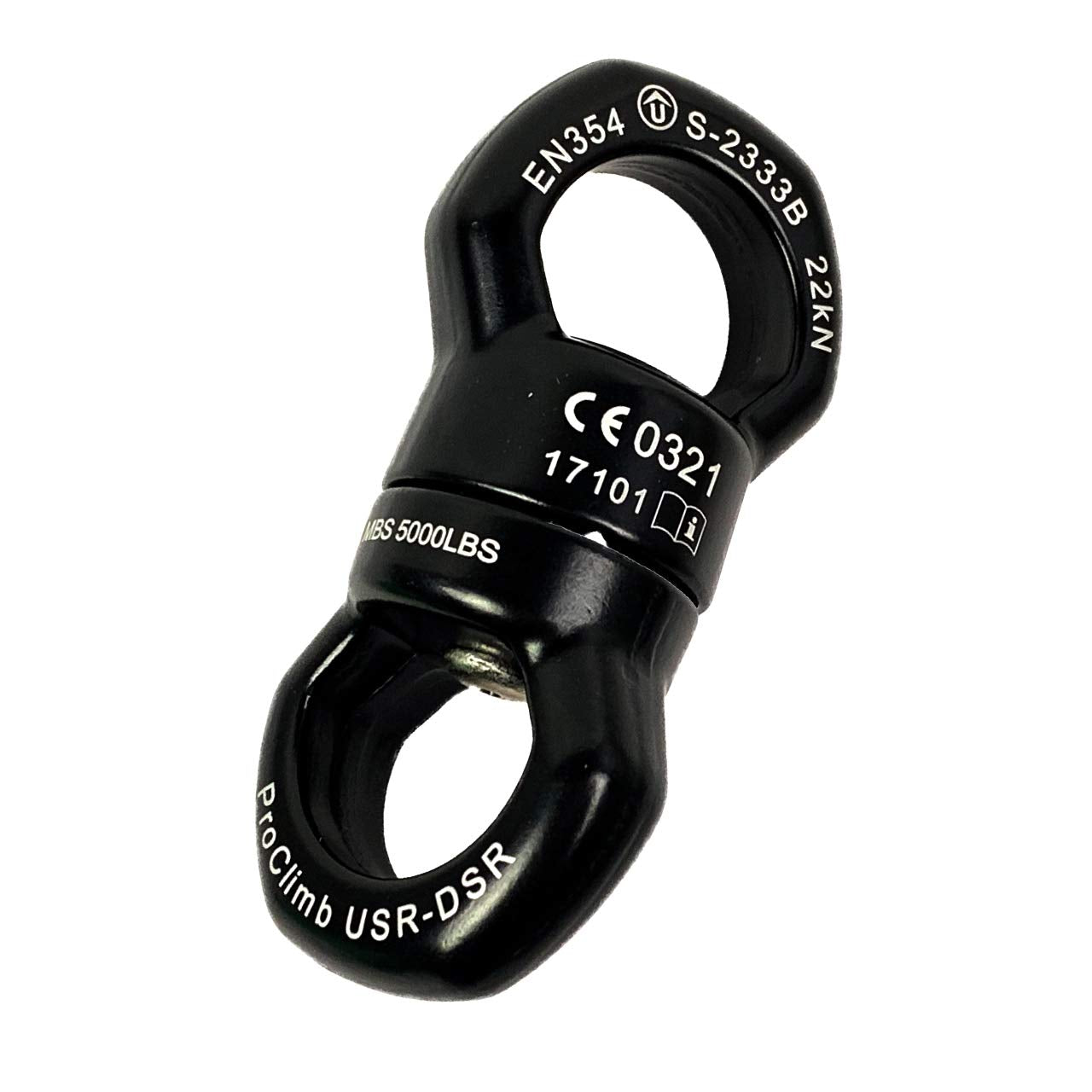 22kN Micro Rotator Climbing Rope Swivel Device Spinner 6700lb Breaking Strength for Rock Climbing Arborist Backyard Swing Aerial Dance Dog Leash Connector CE Certified