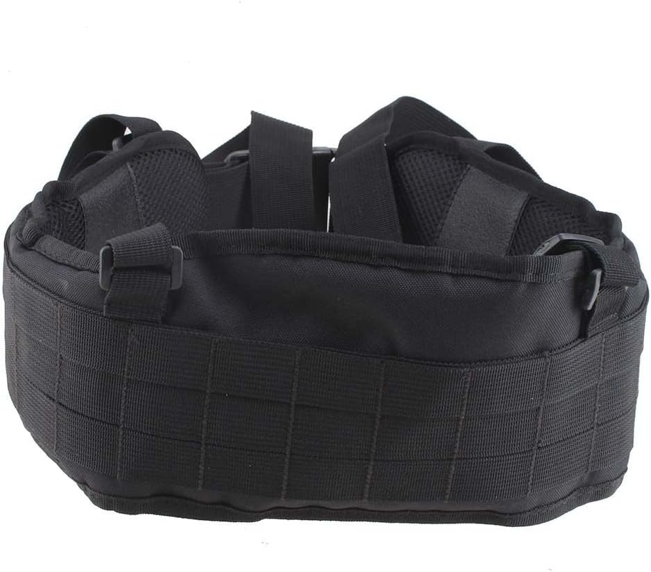 FAMI Tactical Battle Combat Airsoft Padded Equipment Molle Waist Belt with Adjustable Suspenders Free Straps