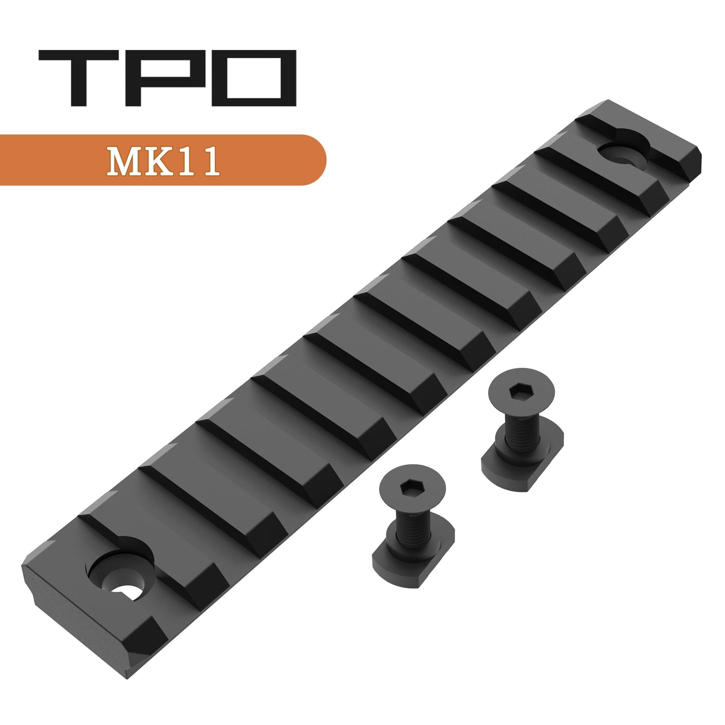 11-Slot Aluminum Mlok Picatinny Rail Mount, T-Nuts & Screws & Hex Wrench Included (MK11)