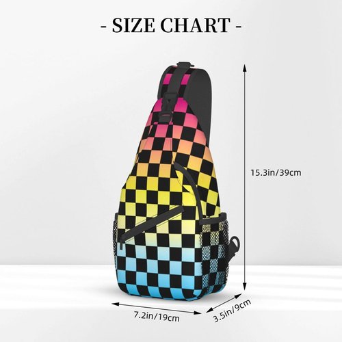 Rmqsyhfz Rainbow LGBT Pride Sling Bag LGBT Crossbody Sling Backpack Multipurpose LGBT Chest Bag for Women Cycling