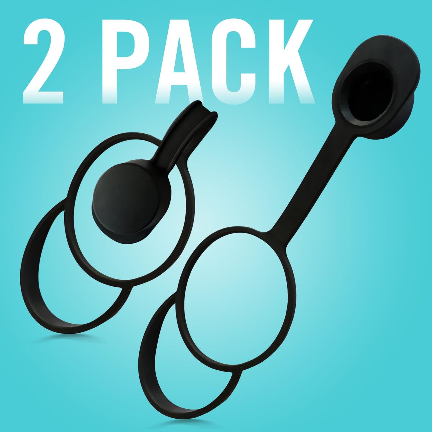 Samorillo 2-Pack Mud Guard with Durable Handle for Polar Bottles - Fits Red Nozzles Only - Bottle Top Not Included - BPA-Free, Phthalate-Free, Lead-Free Silicone Muck Cap/Mud Cap