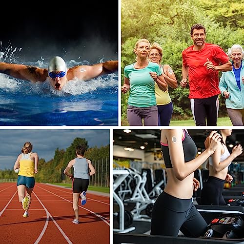 G7 Over Patches Waterproof - 55 Pack Adhesive Patches for G7£¦Stelo-Transparent Sensor Cover for Continuous Glucose Monitor,Without Hole On The Center-HECHUAN