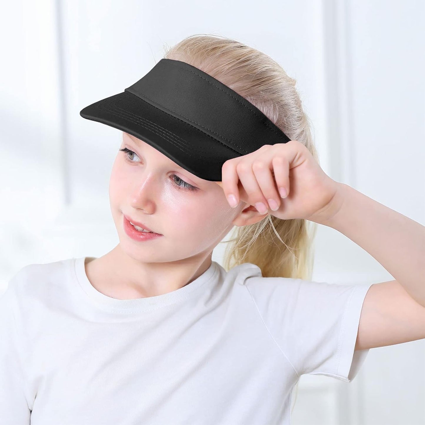 Kids Adjustable Sun Visor Hat | Cotton Athletic Cap for Girls & Boys