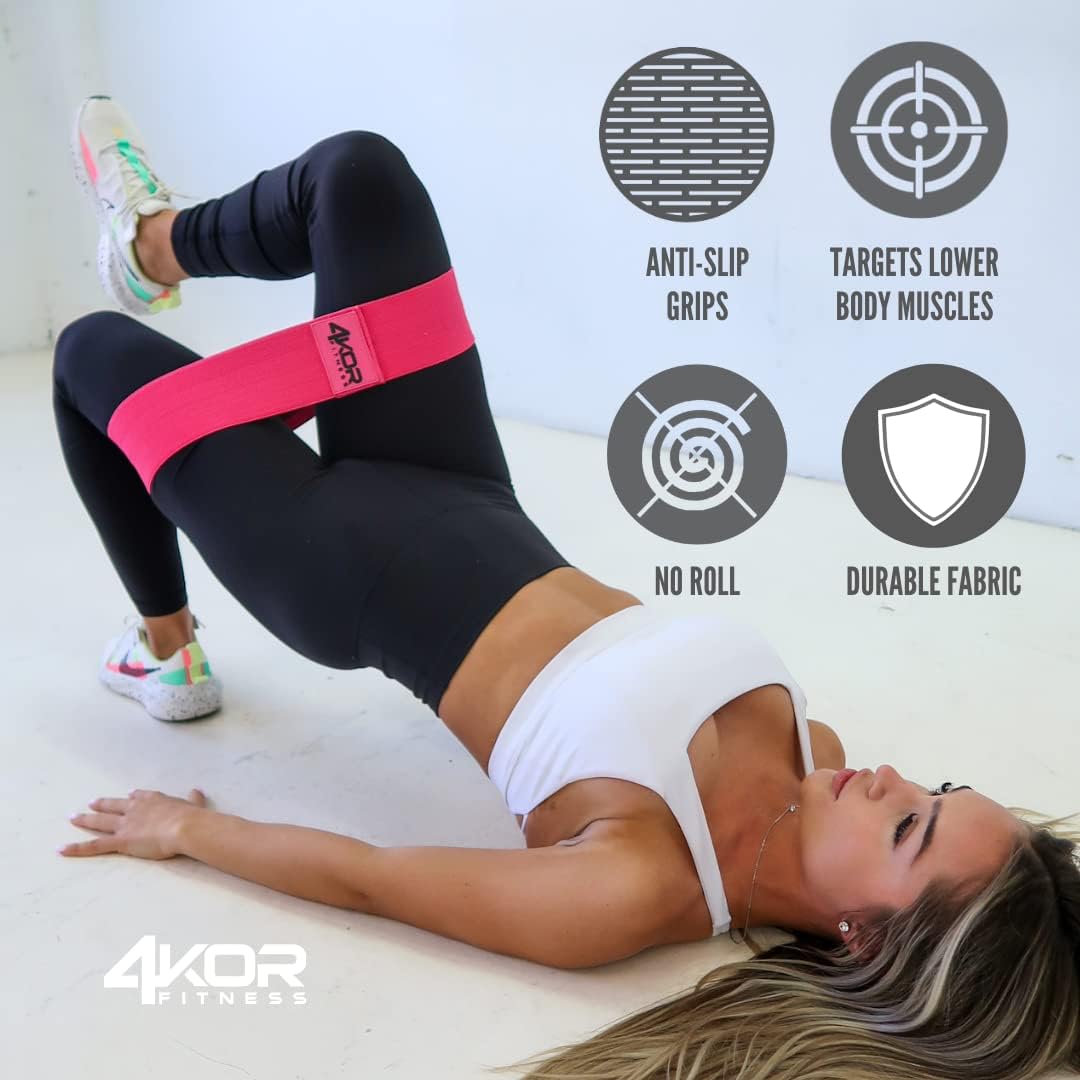 Hip Band by 4KOR Fitness- Resistance Loop Circle Perfect for Dynamic Warm-Ups and Activating HIPS and Glutes