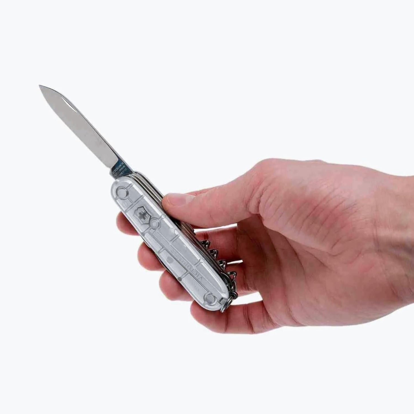 Victorinox Huntsman Swiss Army Knife, 15 Functions, Swiss Made Pocket Knife with Large Blade, Screwdriver, Scissors and Wood Saw - Red