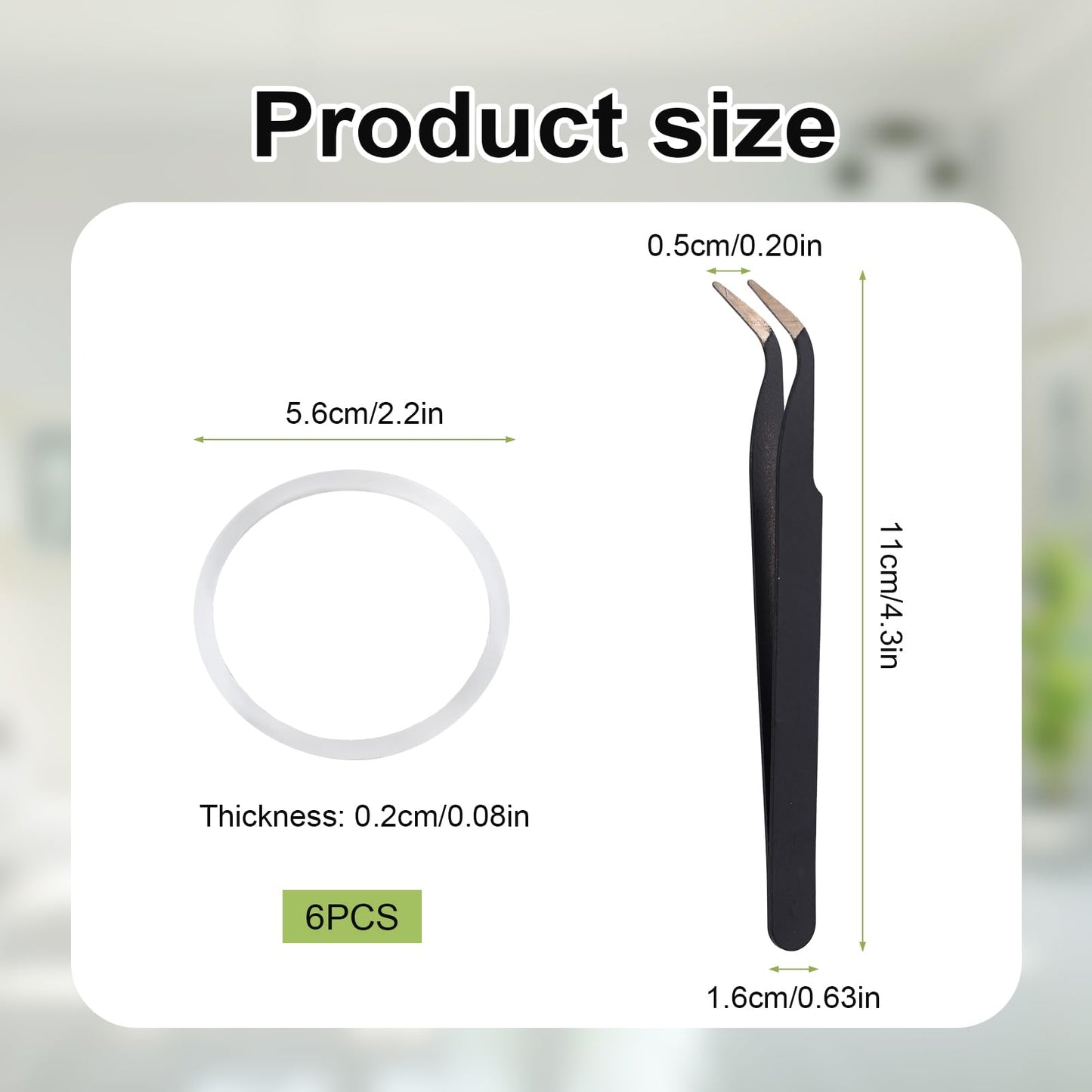 6pcs Silicone O-Rings for Water Bottle, Wide Mouth Seals Replacement with Tweezers Water Bottle Replacement Gaskets for Hydroflask 12/16/24/32/40 oz Bottles