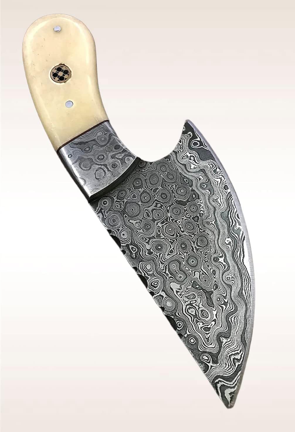 Poshland Custom Handmade Damascus Steel Knife, Bone Collector - Beautiful knife (BC-1093)