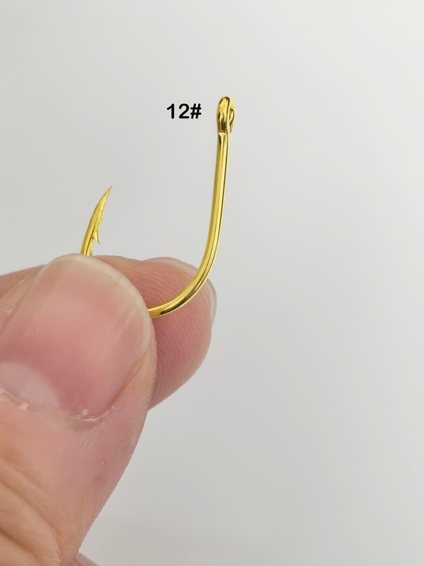200pcs-300pcs Small Barbed Fishing Hooks Black High Carbon Fishing Hooks Set 6# 8# 10# 12# 14# 16# with Plastic Box (200pcs Gold)