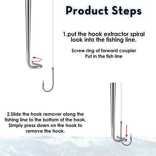 TIESOME 4 Pcs Fish Hook Quick Remover Tool, Fishing Hook Security Extractor Fish Hooks Quick Removal Device Hook Remover Detacher Tool Hook Extractor Equipment Kits Fishing Gear with Storage Tube