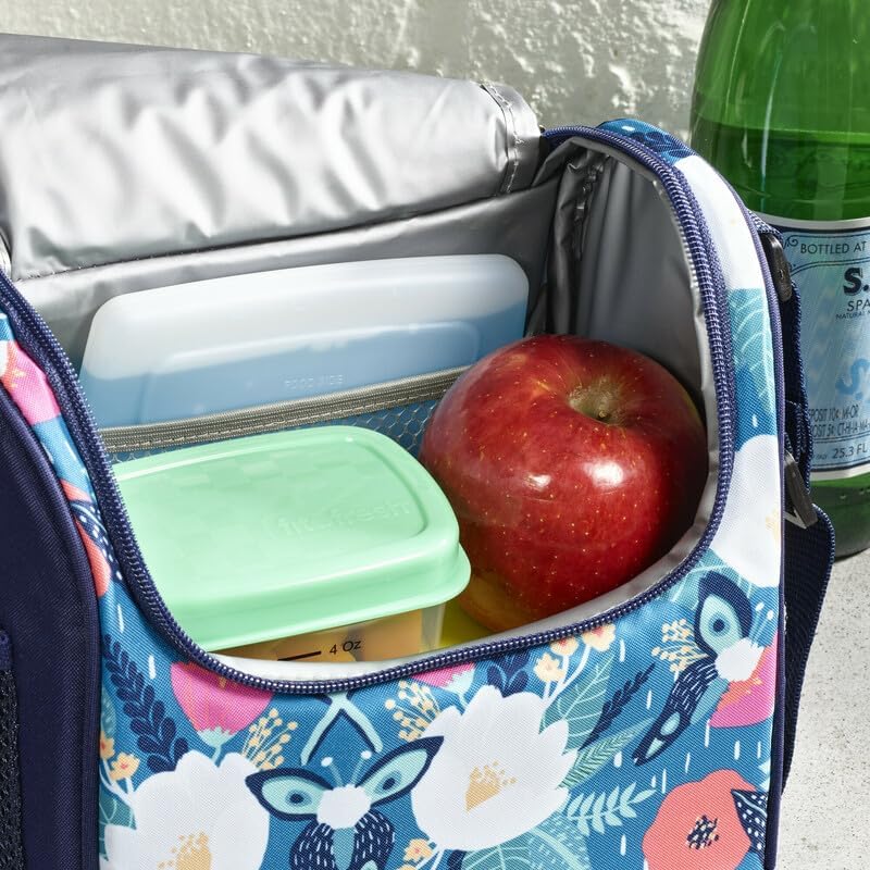 Cool Coolers By Fit & Fresh 4 Pack Slim Ice Packs, Quick Freeze Space Saving Reusable Ice Packs for Lunch Boxes or Coolers, Multi Colored, Single Pack