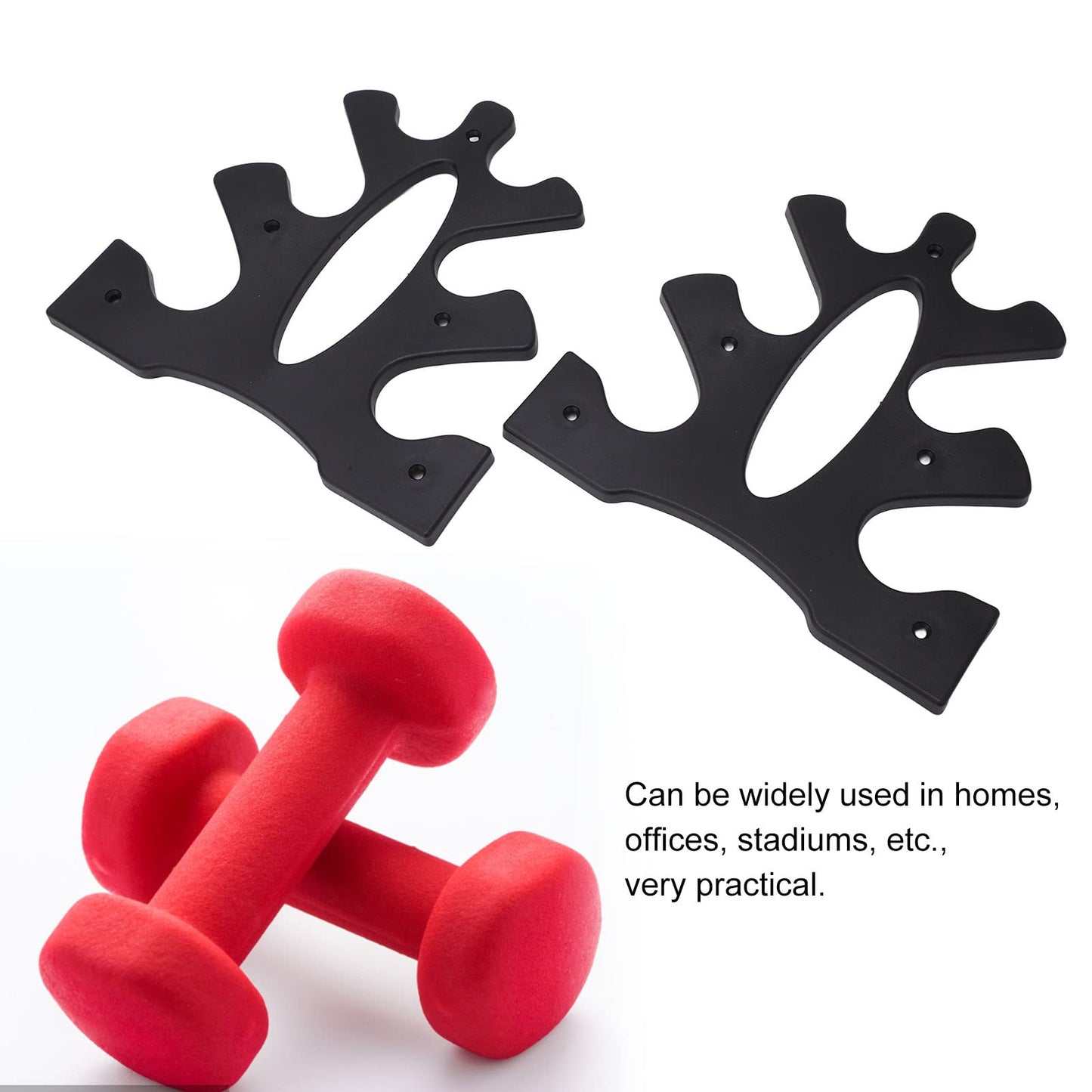 3-Tier Dumbbell Rack Sturdy Triangle Design 20kg Capacity Easy Assembly PP Material Storage Stand for Home Gym