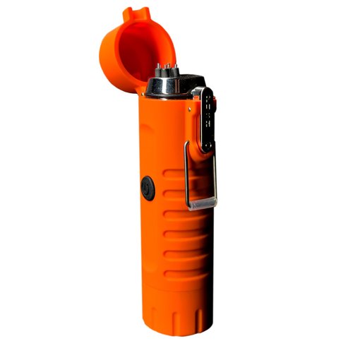 Dark Energy Plasma Lighter - Rechargeable Mini Flashlight - Camping Essentials (Orange)
