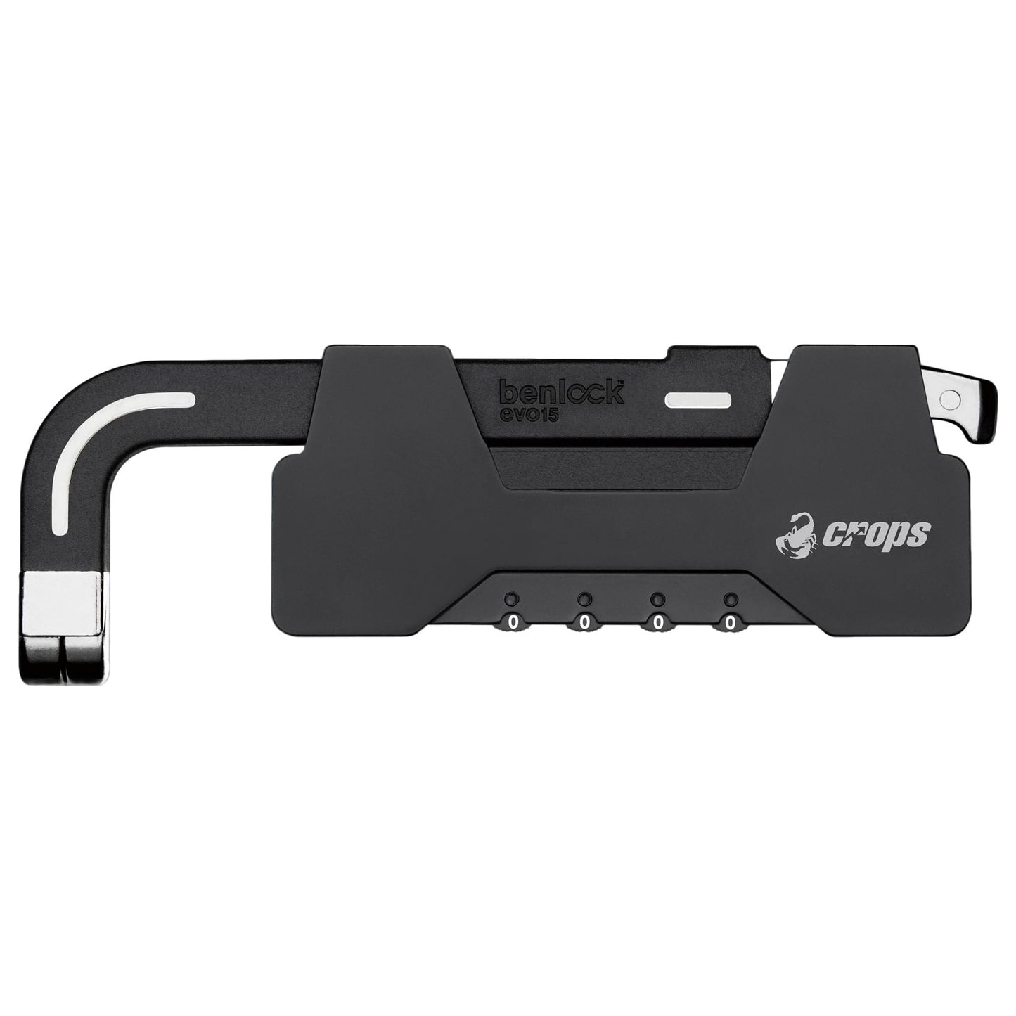 CROPS Bike U Lock, BENLOCK Foldable Black, 9mm Thickness, 4-Digit Resettable Combination Bike Locks Heavy Duty Anti Theft