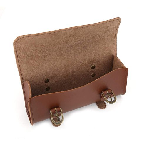 Socobeta Leather Bag Handlebar 25x15x8 B Retro Artificial Leather Front Frame Bag Pouch Cycling Accessory