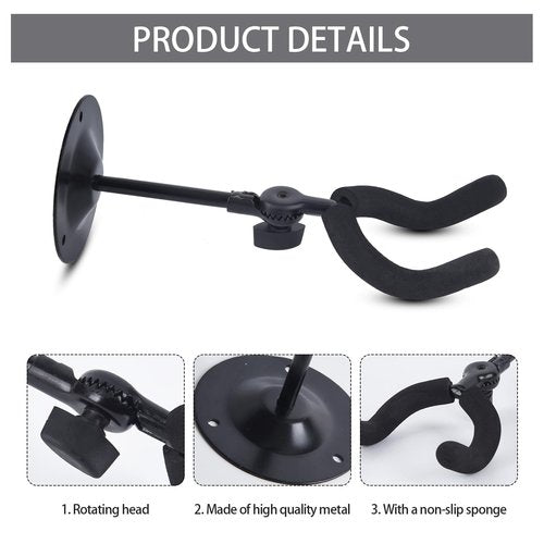 2Pcs Crossbow Wall Mount, Bow Rack, Adjustable Compound Bow Stand for Storing and Displaying Bows, Adjust The Direction Sponge Protection Without Scratches