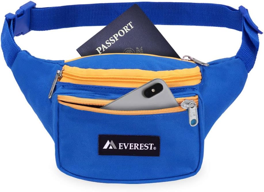 Everest Signature Waist Pack - Standard, Navy/Gray, One Size