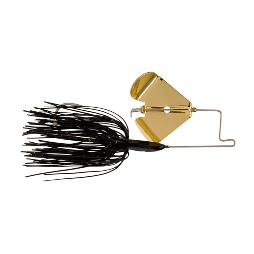 Buckeye Lures Buzzerk Fishing Buzzbait - Head-Knocking Design for Explosive Strikes Skirts & Forage-Mimicking Colors - 3/8 oz, Black w/Gold Blade