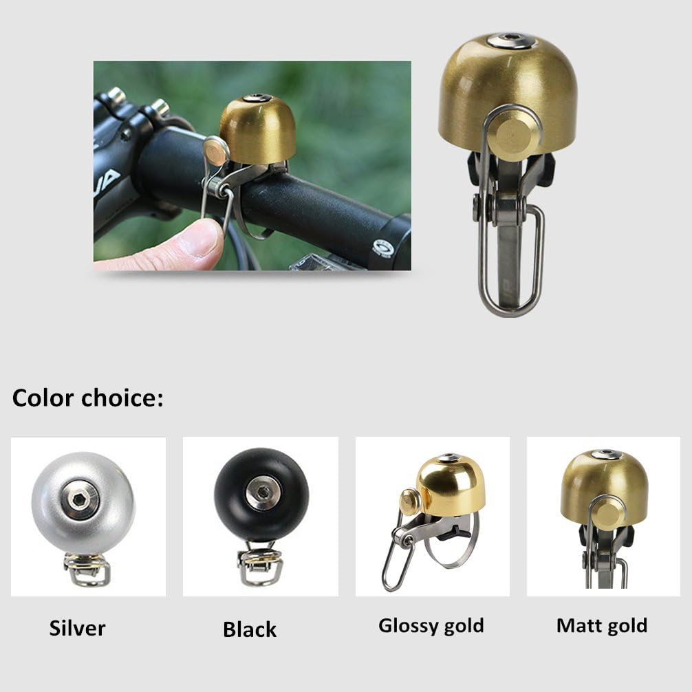Pioneeryao Bell for Bike, Bike Bicycle Bell for Road Bike Mountain Bike BMX Bikes (Copper Brown)