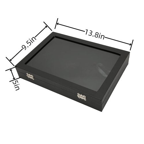 AMBOJIE Enamel Pin Display Case - Military, Insignia Ribbons, Medals, Beach Tags, Gift, Jewelry Pins, Collectibles 14" X9.8" Inch