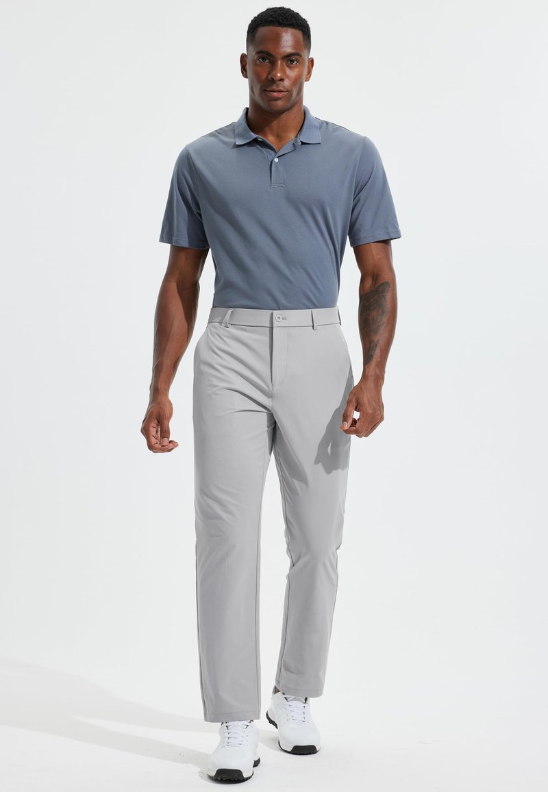 Men's Golf Pants 32" Classic Fit Quick Dry Lightweight Stretch Comfy Dress Work Business Casual Trousers for Men Clothing with Pockets, Light Grey, 32W x 32L
