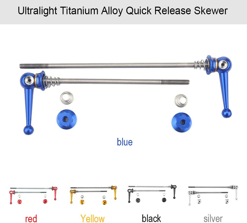 2Pcs ycle Skewers Ultralight Titanium Alloy Quick Release Skewers Set Bike Replacement Repair Parts Accessory For Mtb Road Bike (Red) Lightweight Quick Release Skewers Carbon Fiber ycle Skew