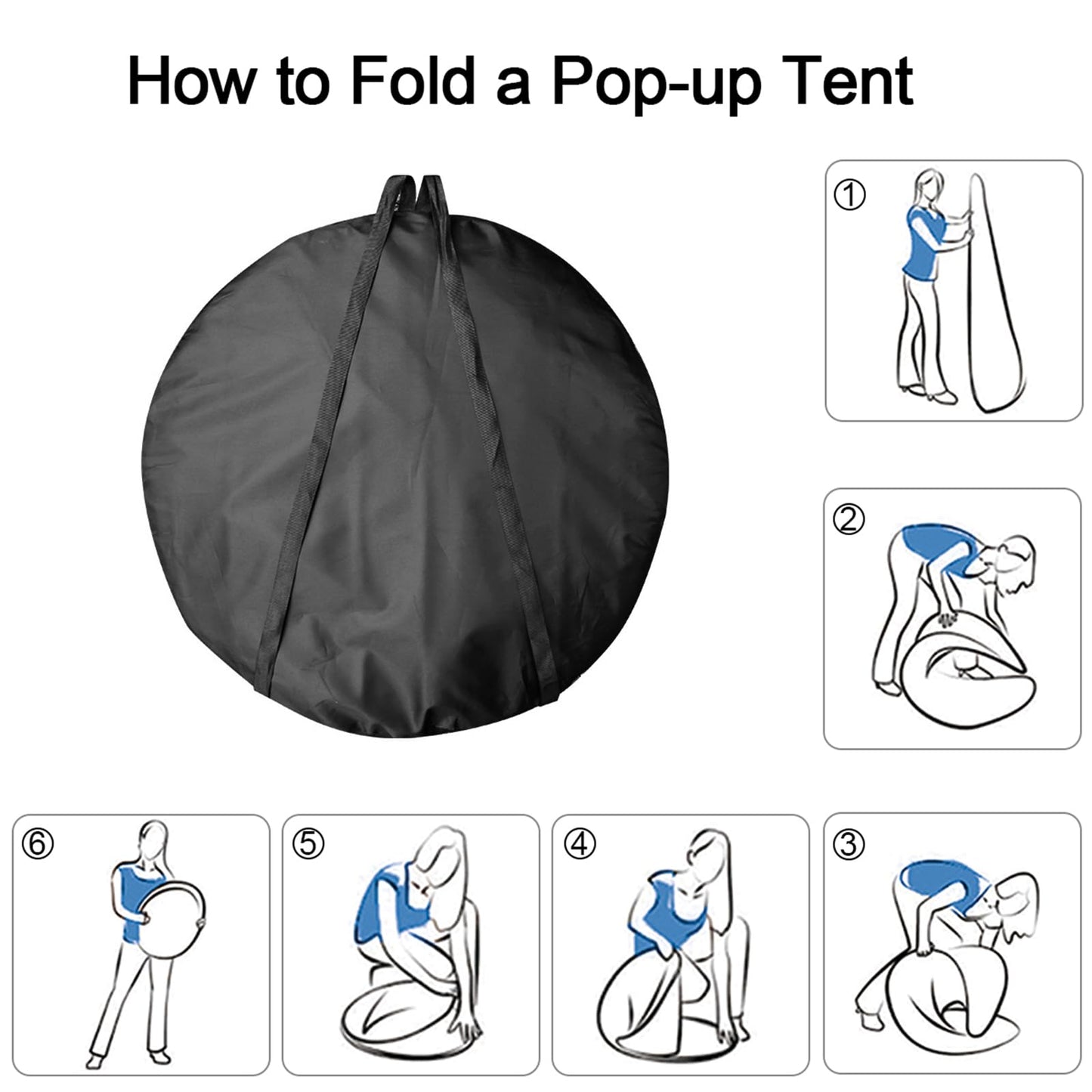 Petgin Pop Up Tent Upgrade Privacy Shower Tent Portable Outdoor Sun Shelter for Toilet Camping Biking Beach-Black