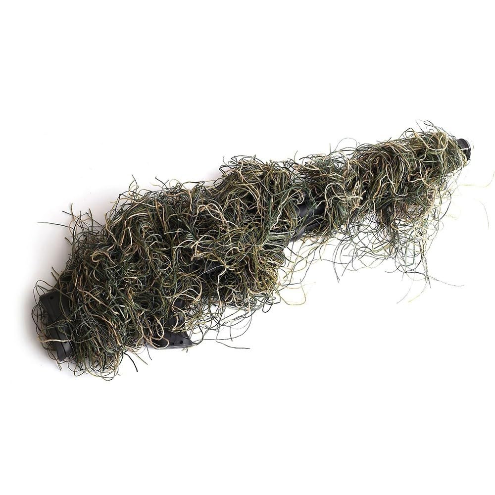 MiOYOOW Ghillie Rifle Wrap, Forest Rifle Concealment Wrap Tactical Camouflage Rifle Cover for Hunting Shooting Photography