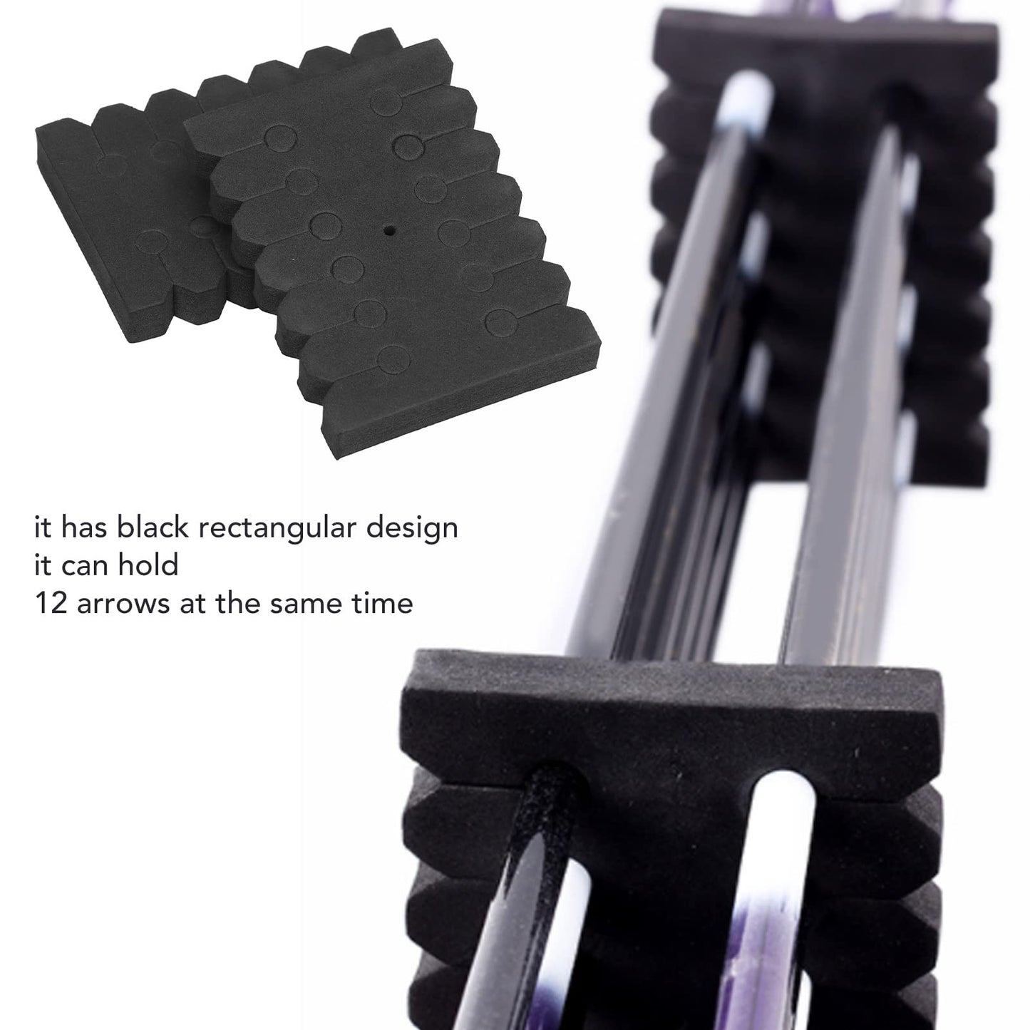 Alomejor 20Pcs Archery Rack, Convenient EVA Separator for 12 Arrows, Easy to Carry and from Friction