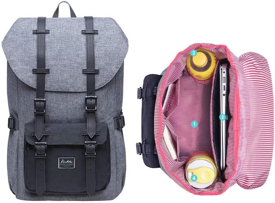 KAUKKO Backpack, (Black (E5-3), 45 x 27 x 17cm (HxBxT)