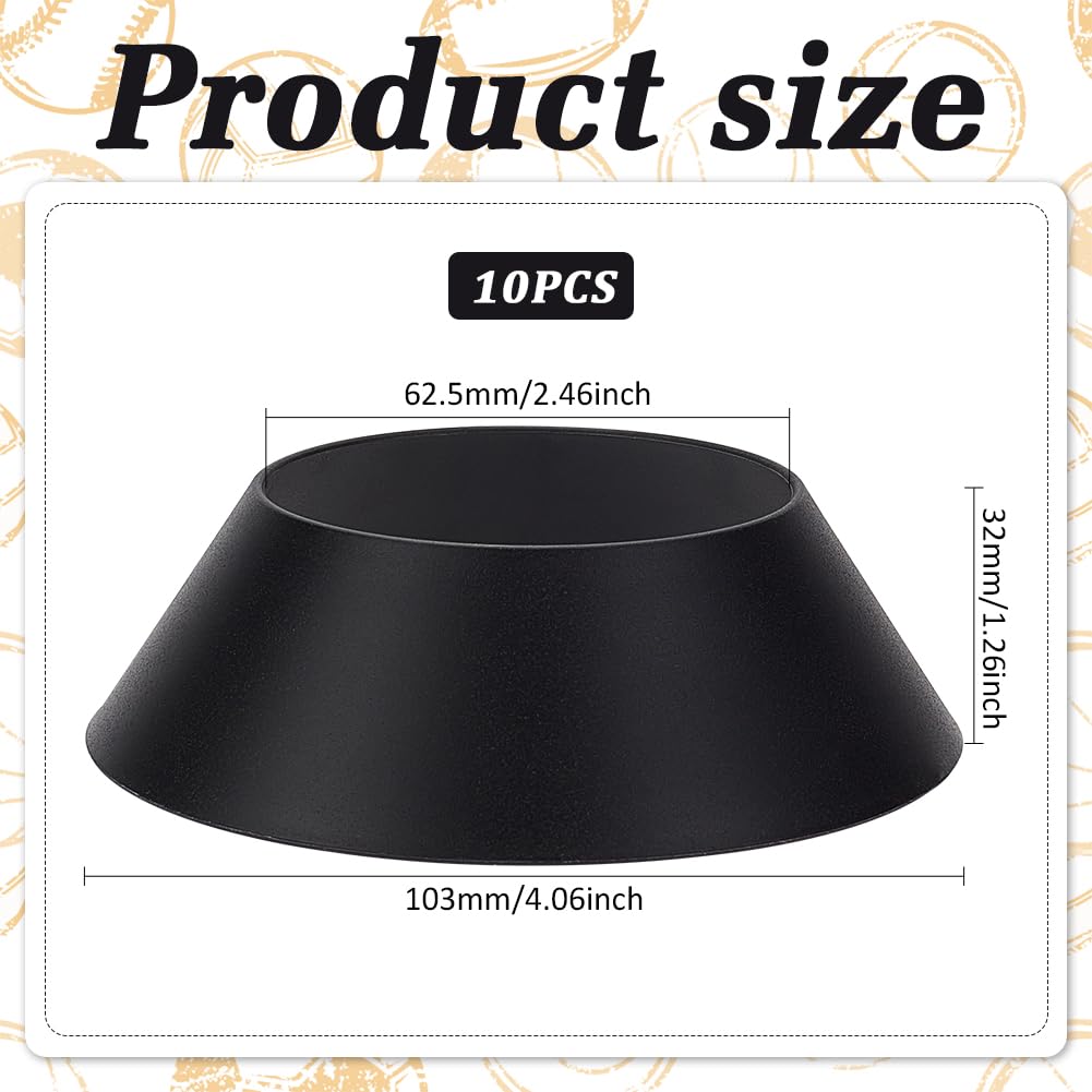 FINGERINSPIRE 10 Pcs Ball Display Stand Black Sphere Holder 2.5inch Plastic Memorabilia Ball Pedestal Sports Ball Storage Rack for Display Basketball Football Volleyball Softball or Other Round Items