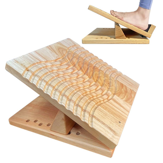 KIJO Studio Professional Wooden Calf Stretcher Slant Board 500 lbs Weight Capacity 16-Angle Adjustable Incline Calf Stretch Slant Board for Calf Stretching Exercise Squat & Physical Therapy Non-Slip