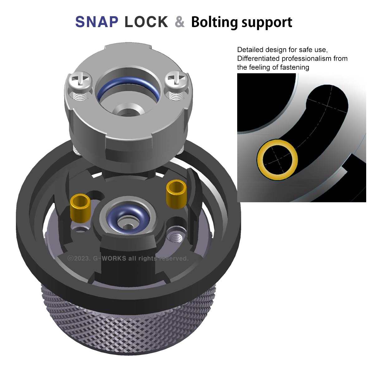 G-WORKS CB can Adapter, Butane Adapter, Lindal Valve Adapter, Cassette Butane Canister Adapter, an Adapter That Connects to Screw-Type (Vertical Type)