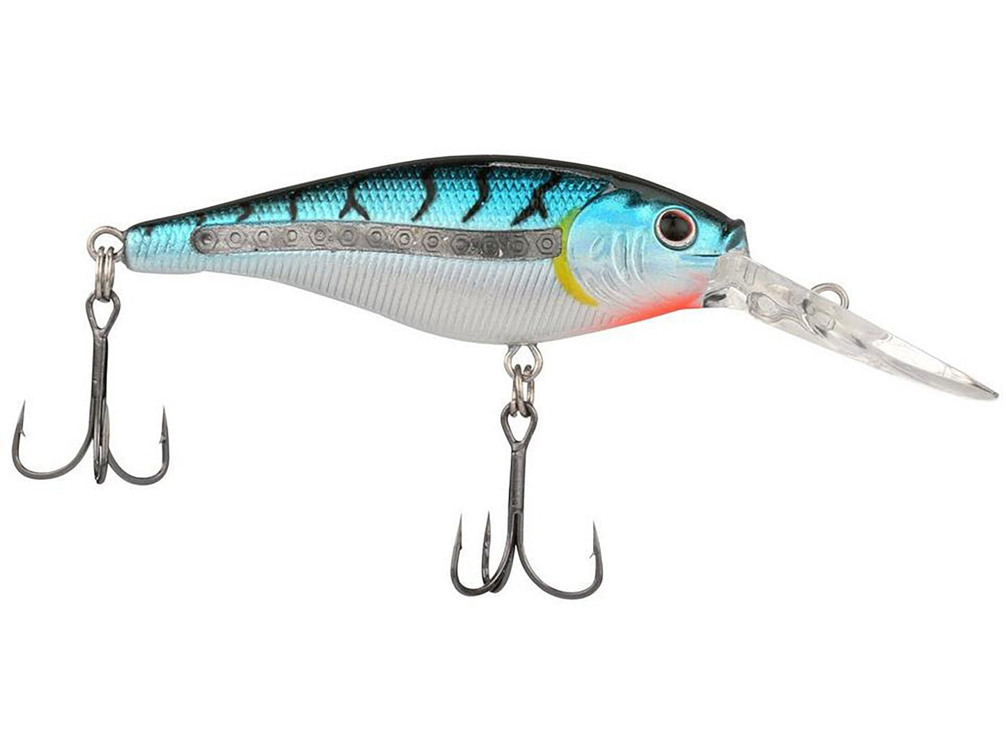 Berkley Scented Flicker Shad Tiger 5 Pack Fishing Lure, Assorted, 3/16 oz, 2.75in | 7 cm, Size, Profile and Dive Depth Imitates Real Shad, Equipped with Fusion19 Hook