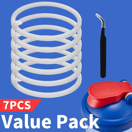 YINORD 6PCS Mixer Cup Gasket Replacement Parts for VOLTRX Premium Electric Protein Shaker Bottle, Water Bottle Leakproof Silicone Gasket, Compatible with VOLTRX 24 oz Vortex Portable Mixer Cup