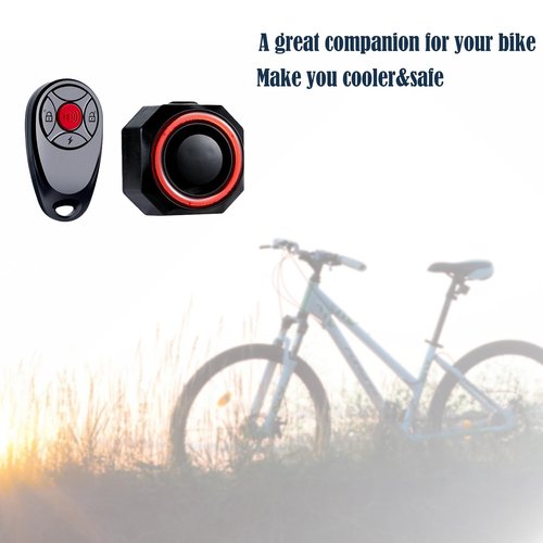 Multi-Functional Smart Bike Tail Light Alarm Bike Brake RED Light Auto ON/Off Anti Theft with Remote Waterproof Bicycle Alarm Rear Bike Light Bicycle Tail Light LED Rechargeable