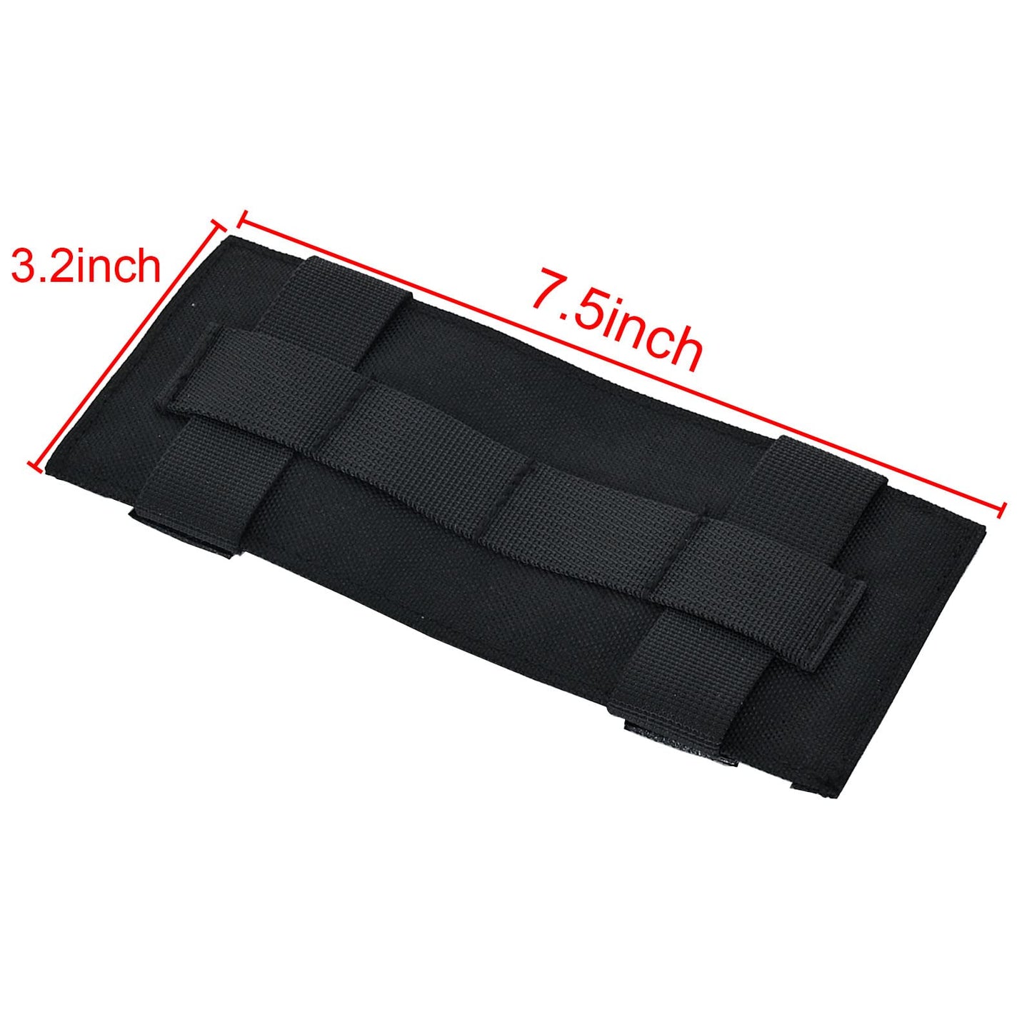 Molle Patch Panel Hook&Loop Adapter Panel for DIY Patch Badges Tactical Molle Hook and Loop Panel Molle Panel for Badges and Insignia Patches 7''x3.4'‘ 2Pack (Black)