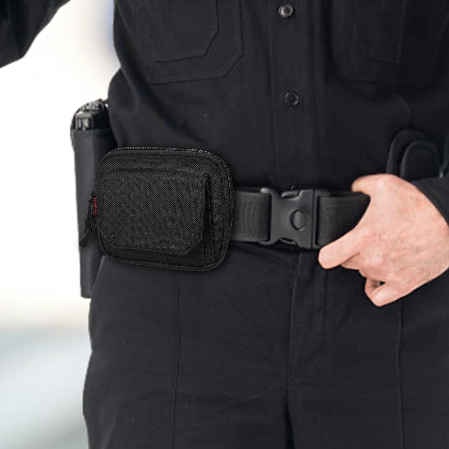 KENOBEE Duty Belt Gloves Pouch, Latex Disposable Glove Holder Convenient Carrier Pockets Waist Bag Practical Accessory for Police Officer Law Enforcement Personnel Security Firefighter Professionals
