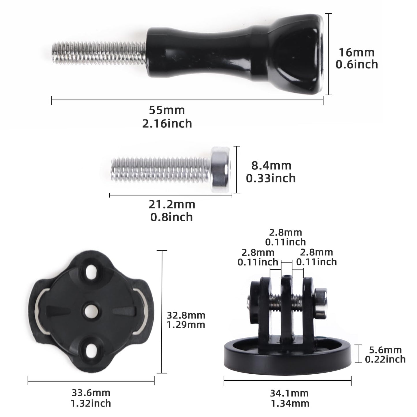 NELboNs Quick Release Sport Action Camera Mount Compatible with IGPS Port M80 Out-Front Bike Bracket Threaded Mount for Bike Lights Holder