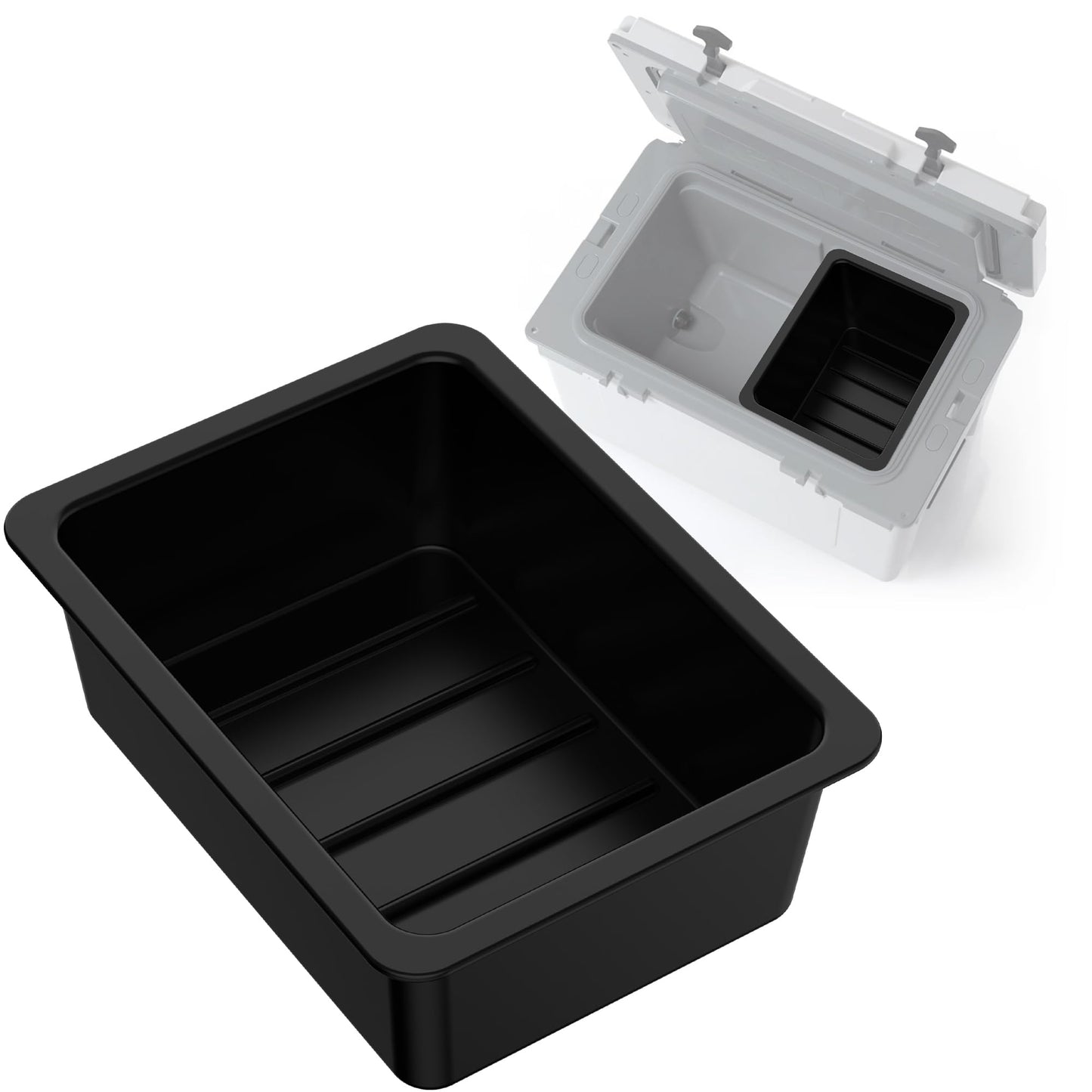 Jmoe USA Dry Basket for RTIC 52QT & 72QT Ultra-Light Cooler | BPA-Free Tough Plastic | Specially Designed, Durable, Food-Safe | Storage Tray for Electronics, Utensils, Dry Goods, and More | 1-Pack