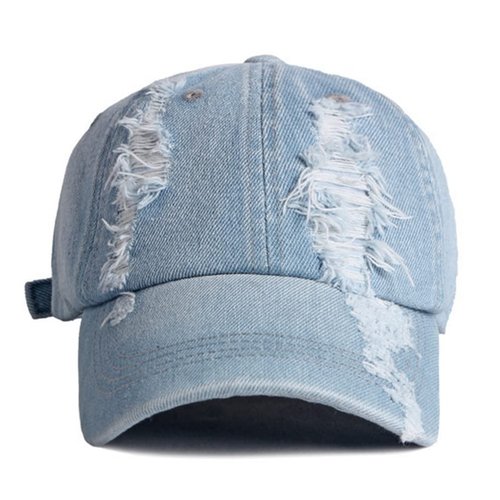 Vintage Washed Denim Distressed Dad Hats Adjustable Baseball Caps for Men Women