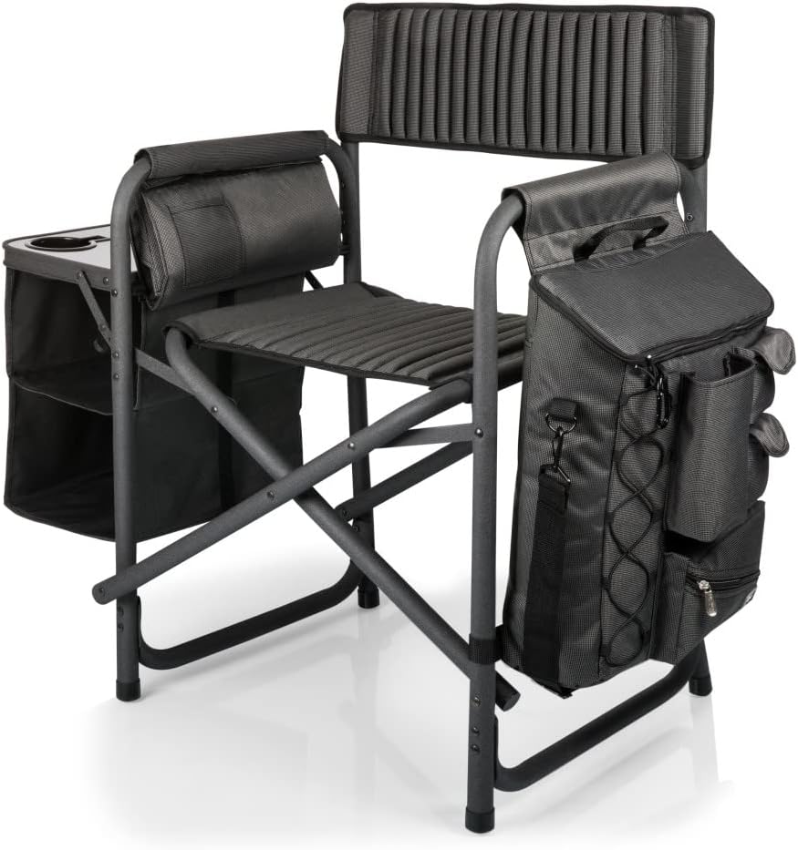 PICNIC TIME NCAA Iowa State Cyclones Fusion Camping Chair with Side Table and Soft Cooler - Beach Chair for Adults - Lawn Chair